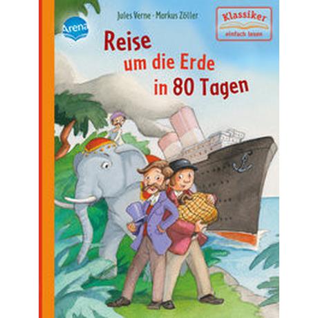 Reise um die Erde in 80 Tagen Verne, Jules; Knape, Wolfgang; Zöller, Markus (Illustrationen) Copertina rigida 