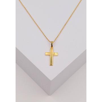 Pendentif croix en or jaune 750, 21x11mm