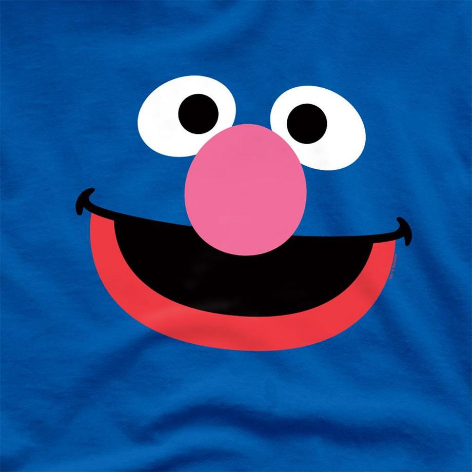 Sesame Street T-Shirt Imprimé Visage Grover  