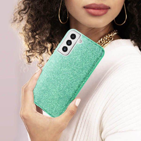 Avizar  Coque Samsung S22 Plus Paillettes Vert 