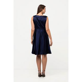 Ulla Popken Drapiertes A-Linien Ärmelloses Abendkleid  