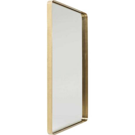 KARE Design Miroir Curve Rectangular Brass 120x80  