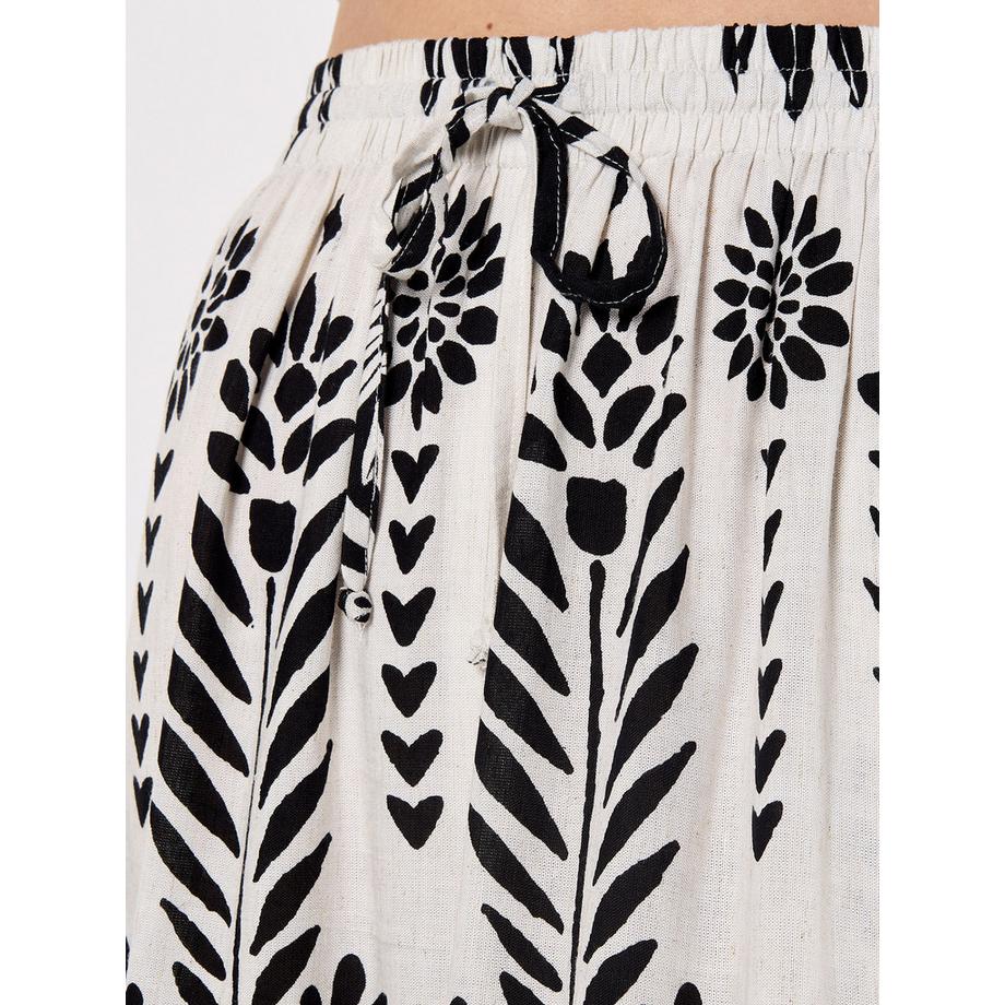 APRICOT Hose mit Blumenbordüre  
