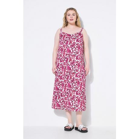 Studio Untold Maxi Abito Linea A Raso Stampa Leopardata  