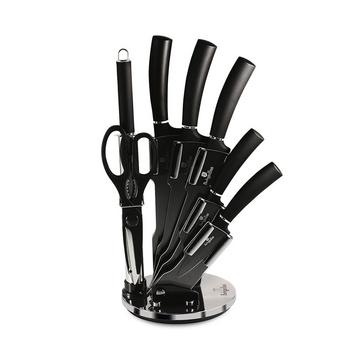 Messerset 8-teiliges mit Acryl-Block Black Silver Collection