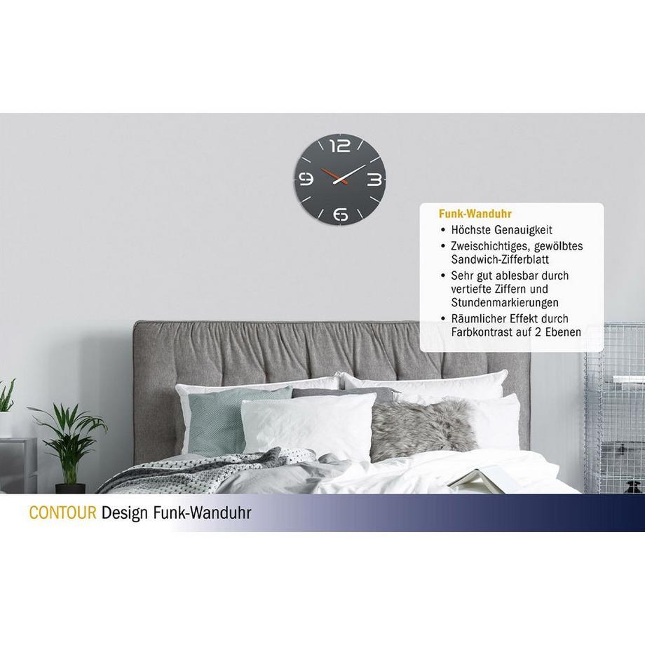 TFA Dostmann Horloge murale sans fil CONTOUR  