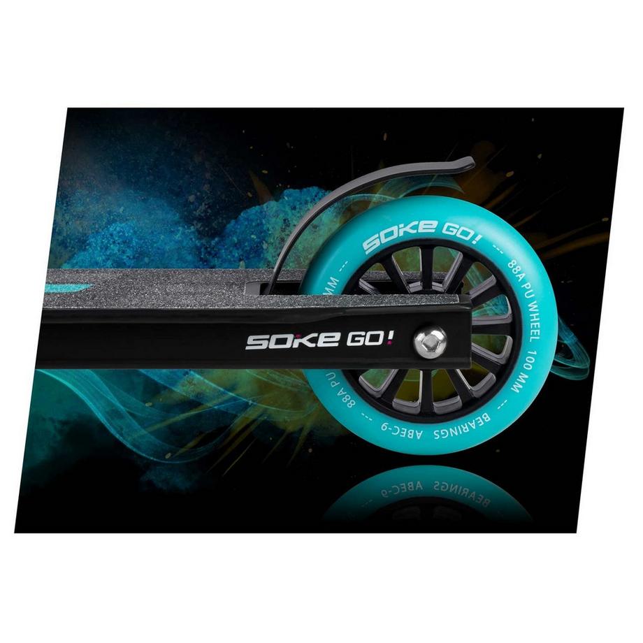 B2X  Türkisfarbene Räder für Roller 100 mm, 2er-Pack 