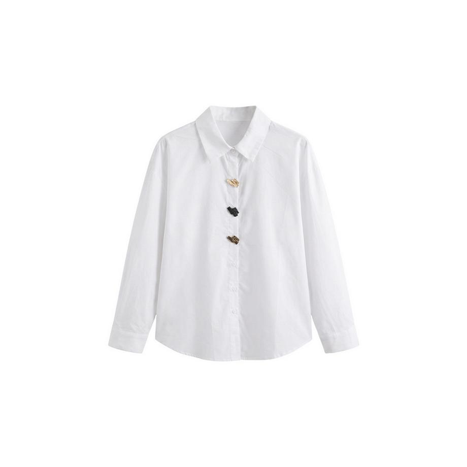 Chiara Ferretti Blouse à manches longues avec boutons décoratifs  