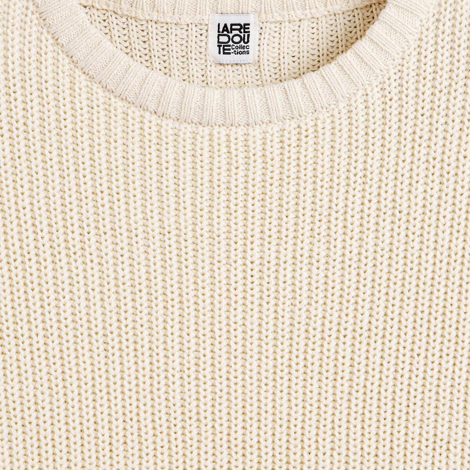 La Redoute Collections  Grobstrickpullover mit rundem Ausschnitt 