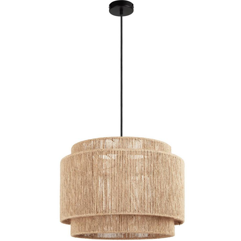 Tectake Suspension en jute style bohème LIGNEA LUX Style bohème avec technique de tressage et 40 W  