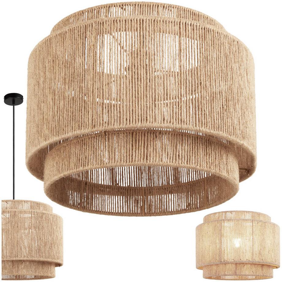 Suspension en jute style bohème LIGNEA LUX Style bohème avec technique de tressage et 40 W