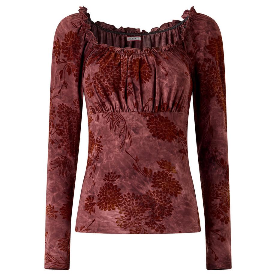 Joe Browns Blouse en Jersey à Col Froncé Imprimé Floqué  