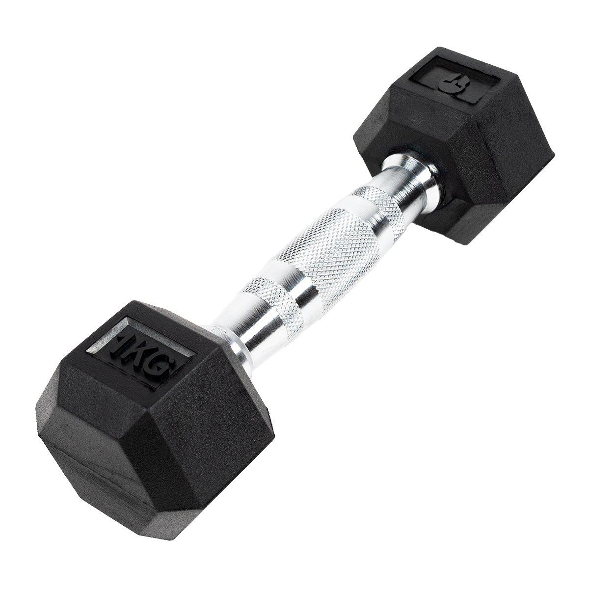 GladiatorFit  Sechseckige Hantel "Hex Dumbbell" aus Gummi GladiatorFit 