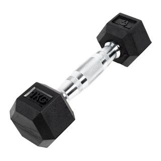 GladiatorFit  Haltère hexagonal "Hex Dumbbell" en caoutchouc GladiatorFit 