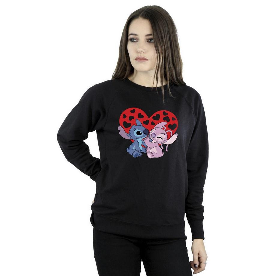 Disney Stitch et Angel Coeur Graphique Sweatshirt  
