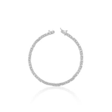 Bracelet Königskette klassisch Weissgold 750, 22cm, 3.3mm