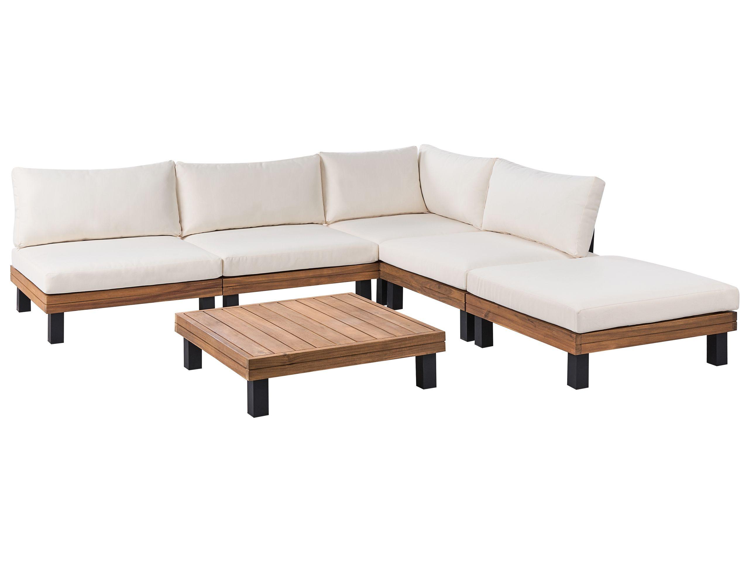 Beliani Set lounge pour jardin en Bois d'acacia certifié FSC® Moderne FRAZZANO  
