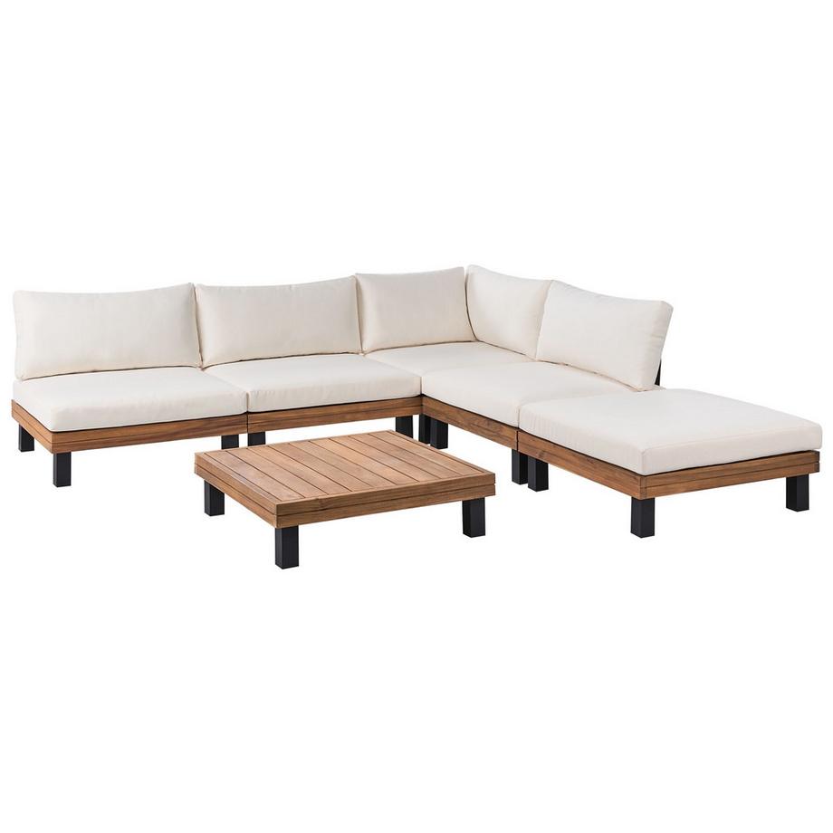 Beliani Set lounge pour jardin en Bois d\'acacia certifié FSC® Moderne FRAZZANO  