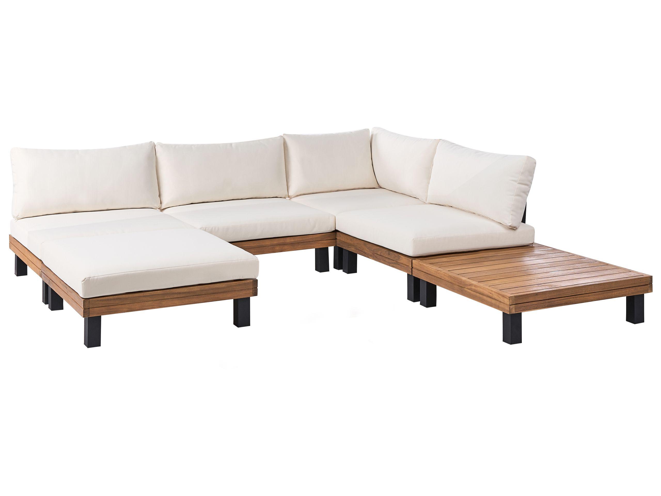 Beliani Set lounge pour jardin en Bois d'acacia certifié FSC® Moderne FRAZZANO  