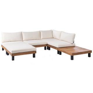 Beliani Set lounge pour jardin en Bois d'acacia certifié FSC® Moderne FRAZZANO  