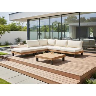 Beliani Set lounge pour jardin en Bois d'acacia certifié FSC® Moderne FRAZZANO  