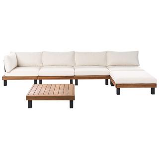 Beliani Set lounge pour jardin en Bois d'acacia certifié FSC® Moderne FRAZZANO  