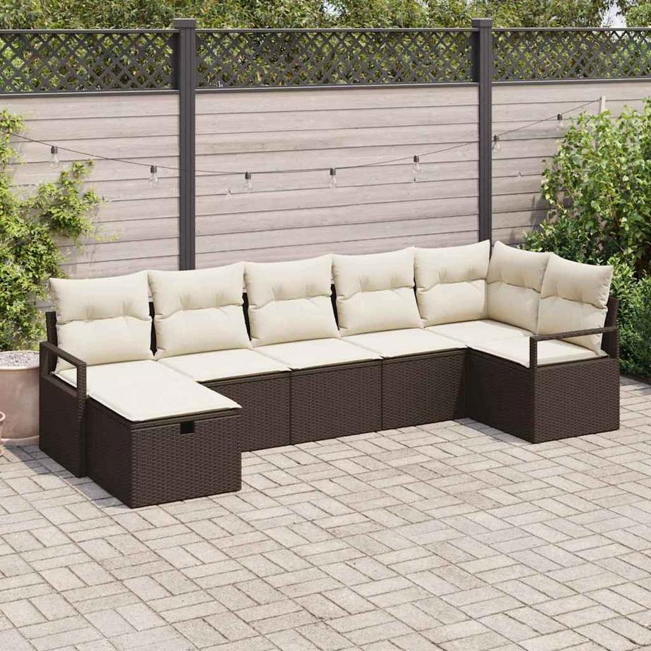 VidaXL Mobilier de jardin poly rattan  