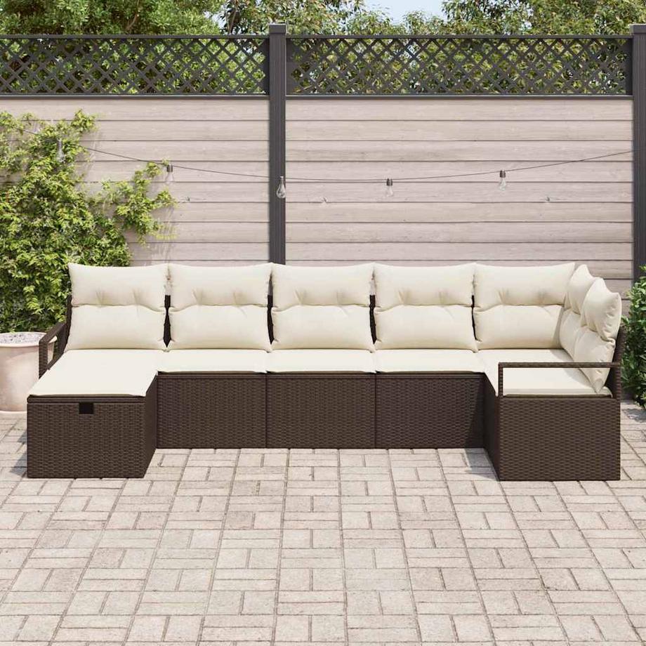 VidaXL Mobilier de jardin poly rattan  