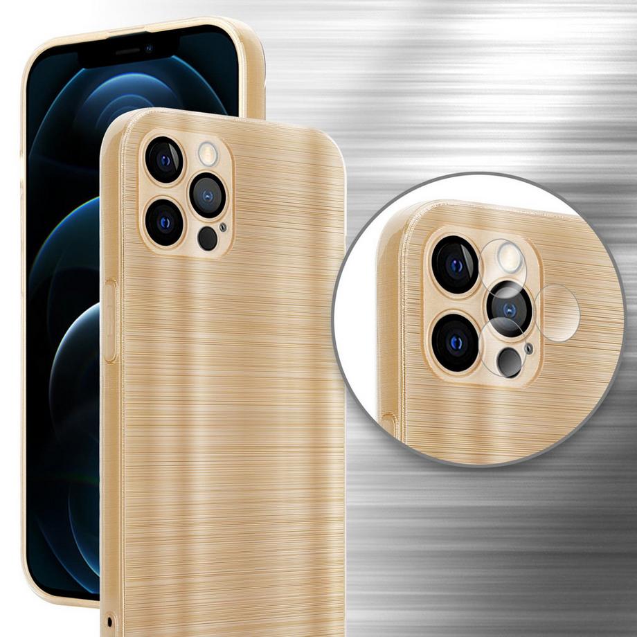 Cadorabo  Hülle für Apple iPhone 12 PRO MAX im Brushed Design 