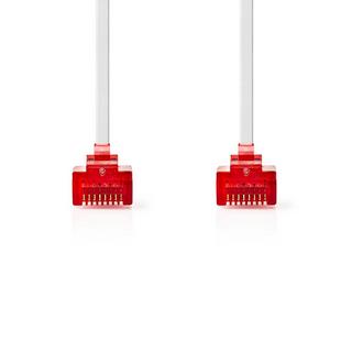 Nedis  Cavo di rete CAT6 | RJ45 maschio | RJ45 maschio | U/UTP | 0,50 m | Senza strappo | Piatto | PVC | Bianco | Etichetta 