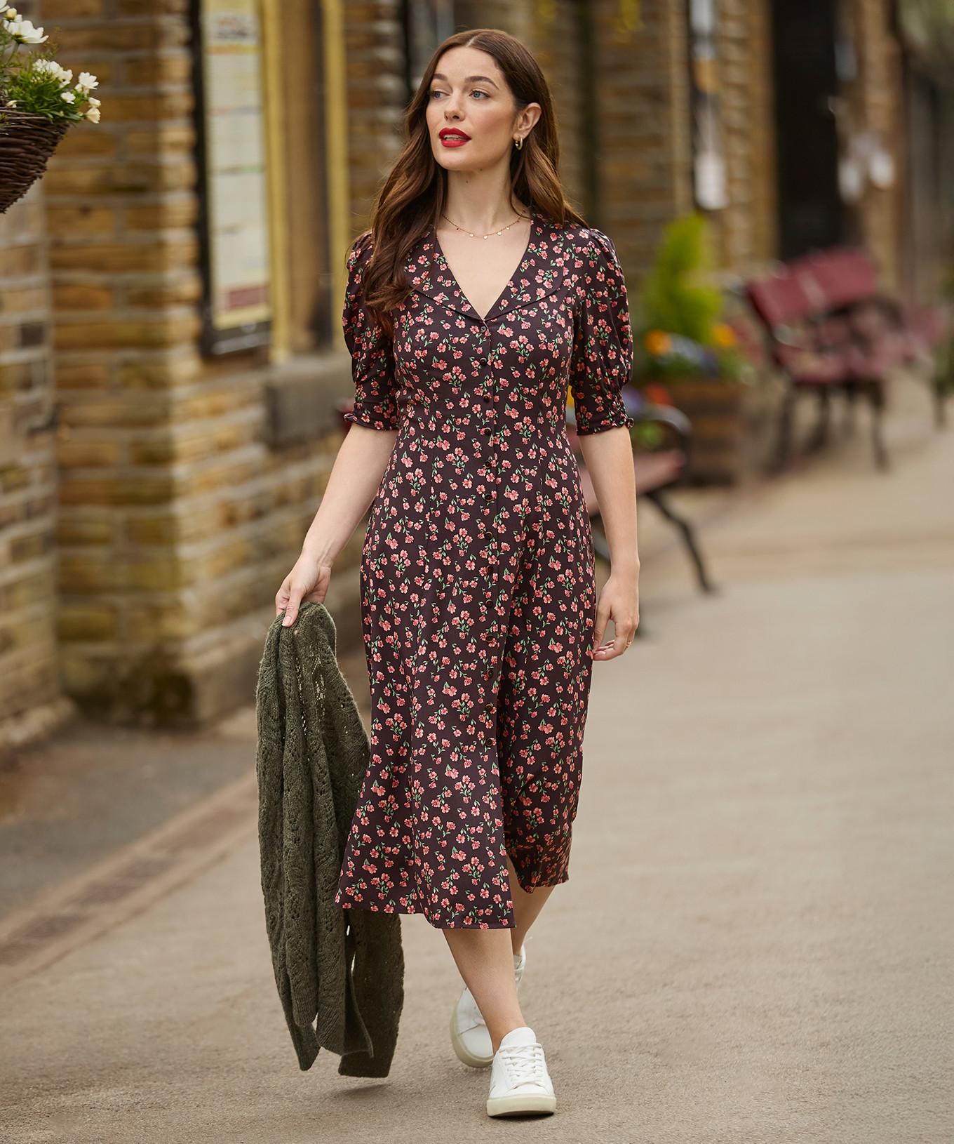 Joe Browns Vintage Blumen Midi Kleid  