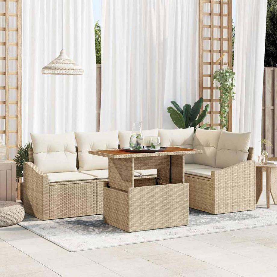 VidaXL Canapé de jardin poly rattan  
