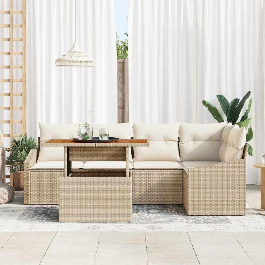 VidaXL Canapé de jardin poly rattan  