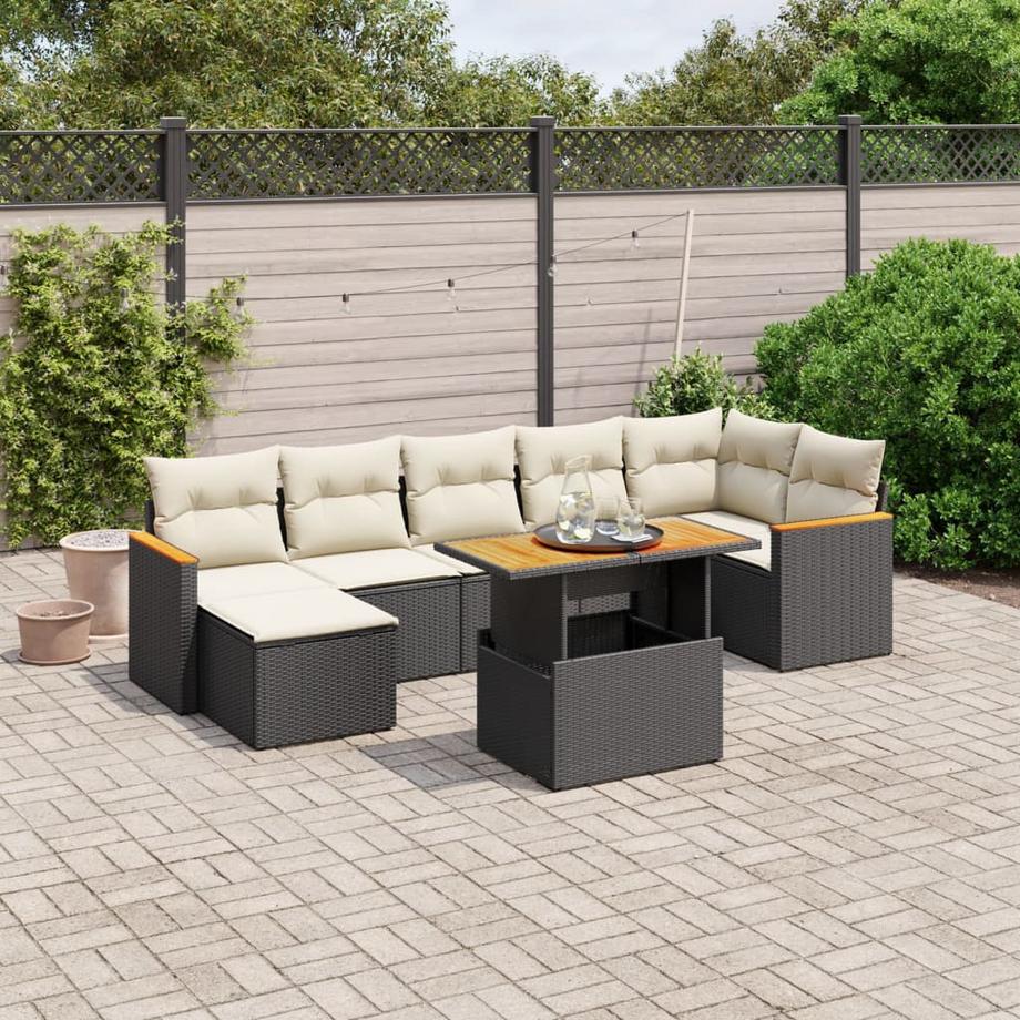 VidaXL Ensemble de canapés de jardin rotin synthétique  