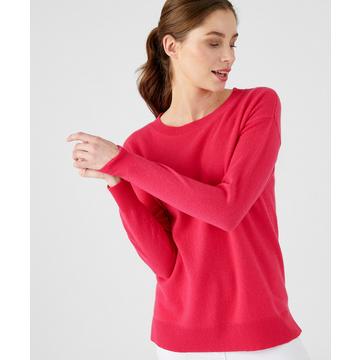 Pull col rond 100% cachemire.