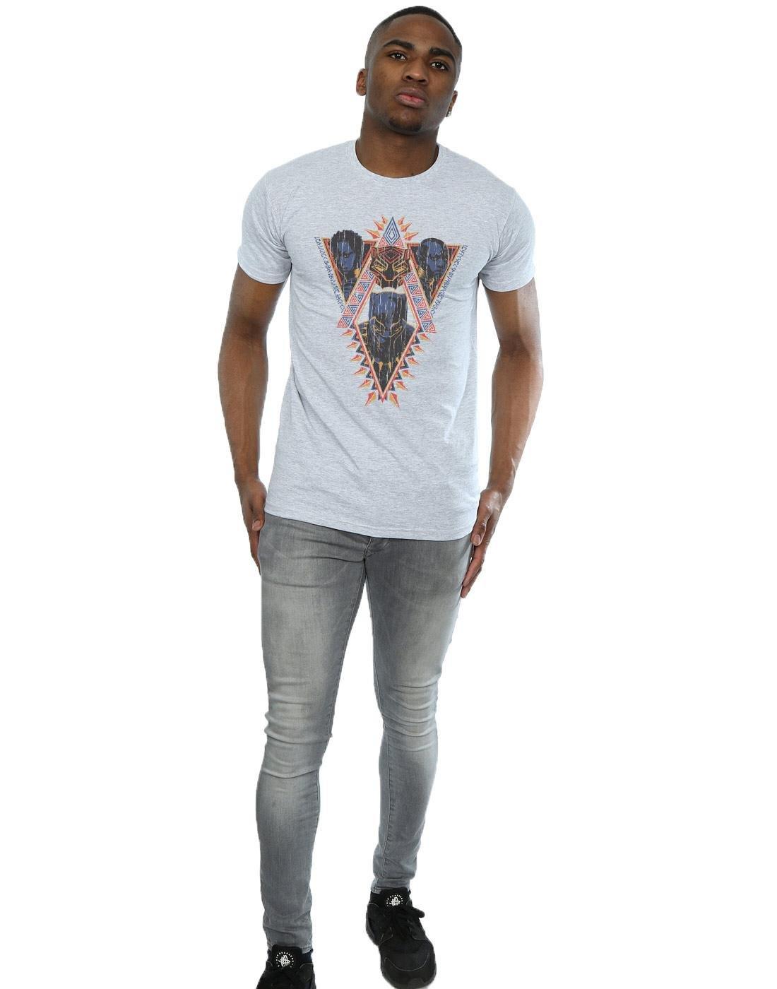 MARVEL  Black Panther Tribal Heads TShirt 