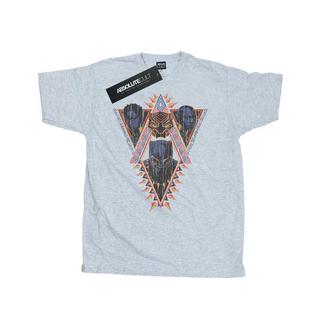 MARVEL  Tshirt BLACK PANTHER TRIBAL HEADS 