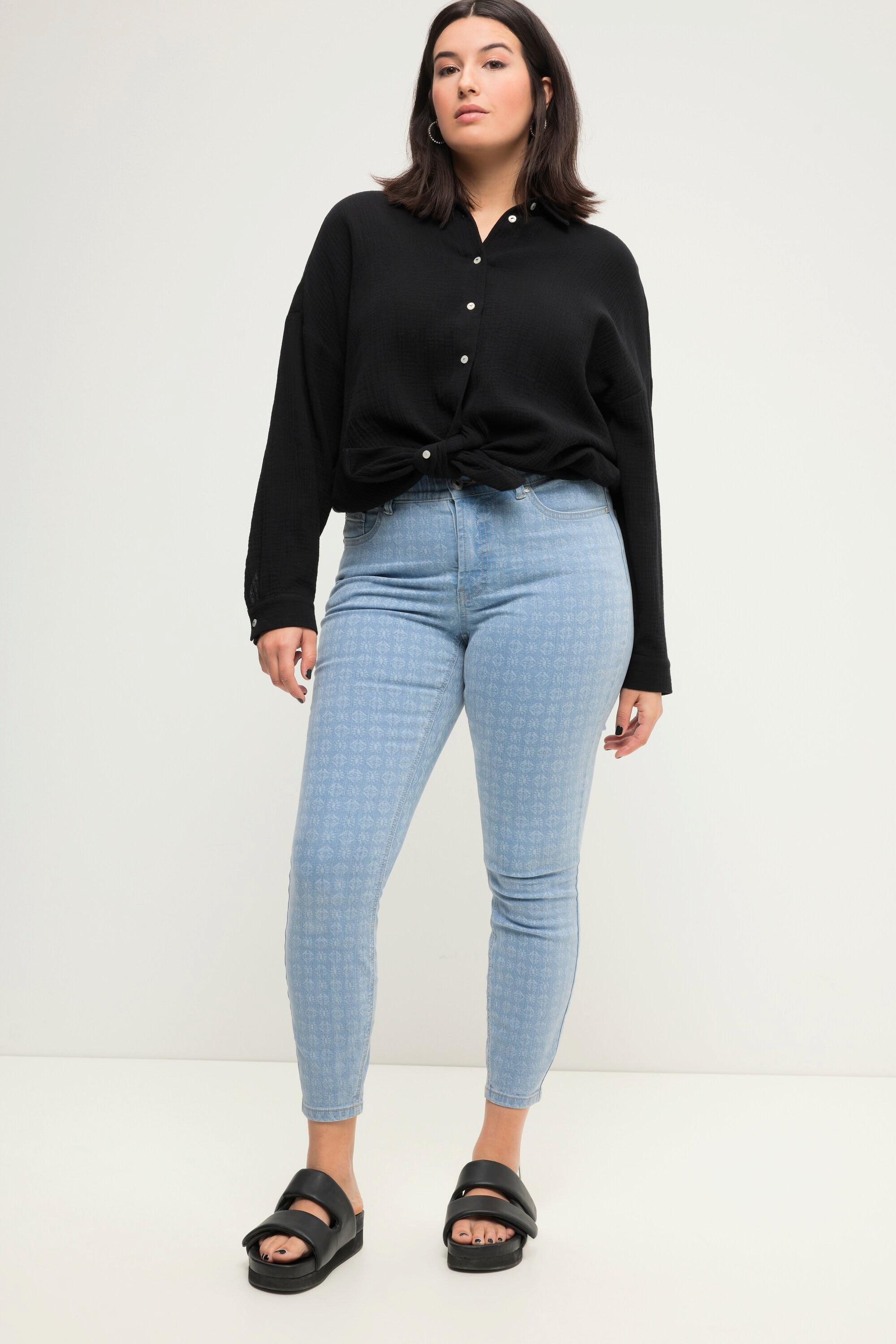 Studio Untold  Skinny Jeans, 5-Pocket, Alloverprint 