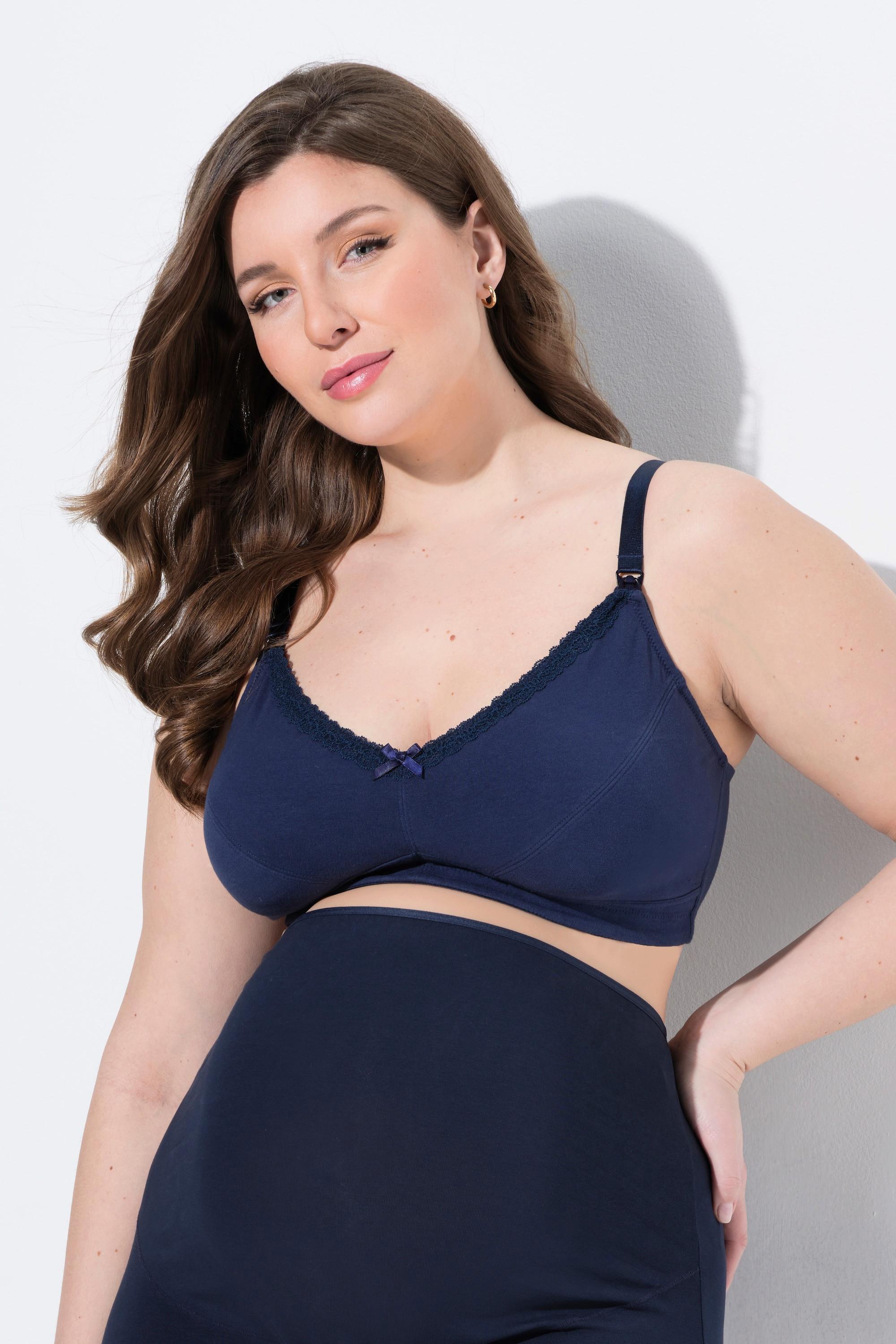 Ulla Popken Bellieva Reggiseno da allattamento Orli di pizzo Clip sul davanti  