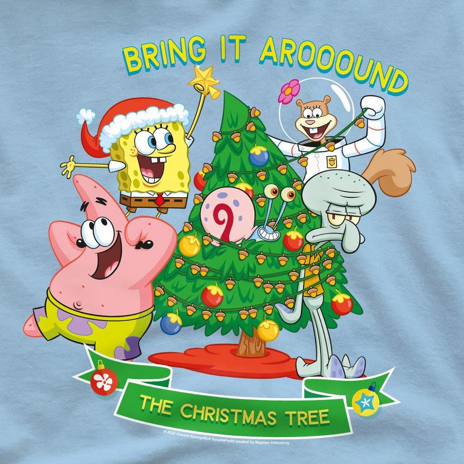 Nickelodeon  Aroooound The Christmas Tree Maglietta Patrick Star (patrick Stella) 