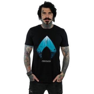 DC COMICS T-Shirt Stampata Logo Aquaman  