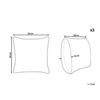 Beliani Kissen 2er Set aus Baumwolle Klassisch BHUSAWAL  