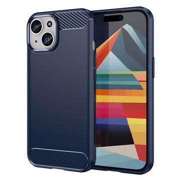 iPhone 15 Plus - Cover in metal carbon look