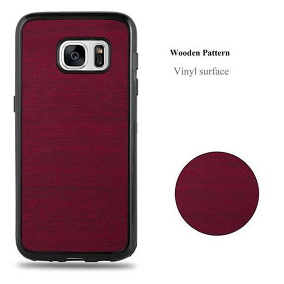Cadorabo  Hülle für Samsung Galaxy S7 TPU Silikon Holz 