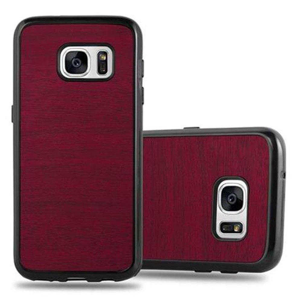 Cadorabo  Hülle für Samsung Galaxy S7 TPU Silikon Holz 