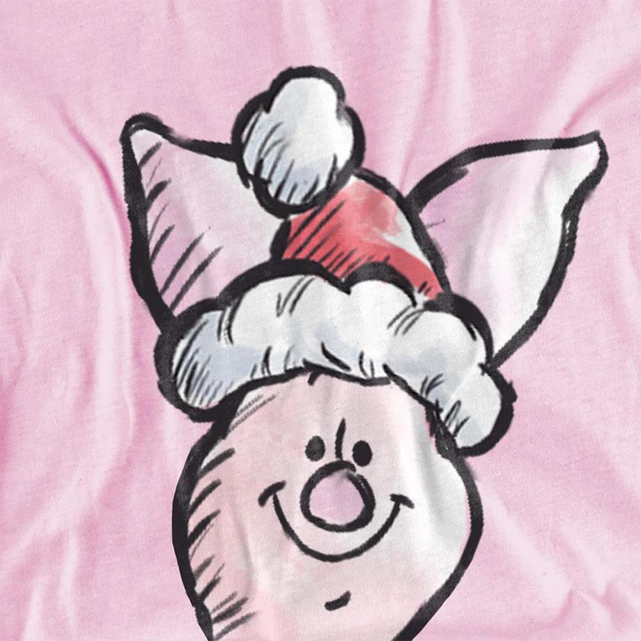 Disney  Tshirt Noël motif Porcinet motiftyle Bonnet de Père Noël Enfant 