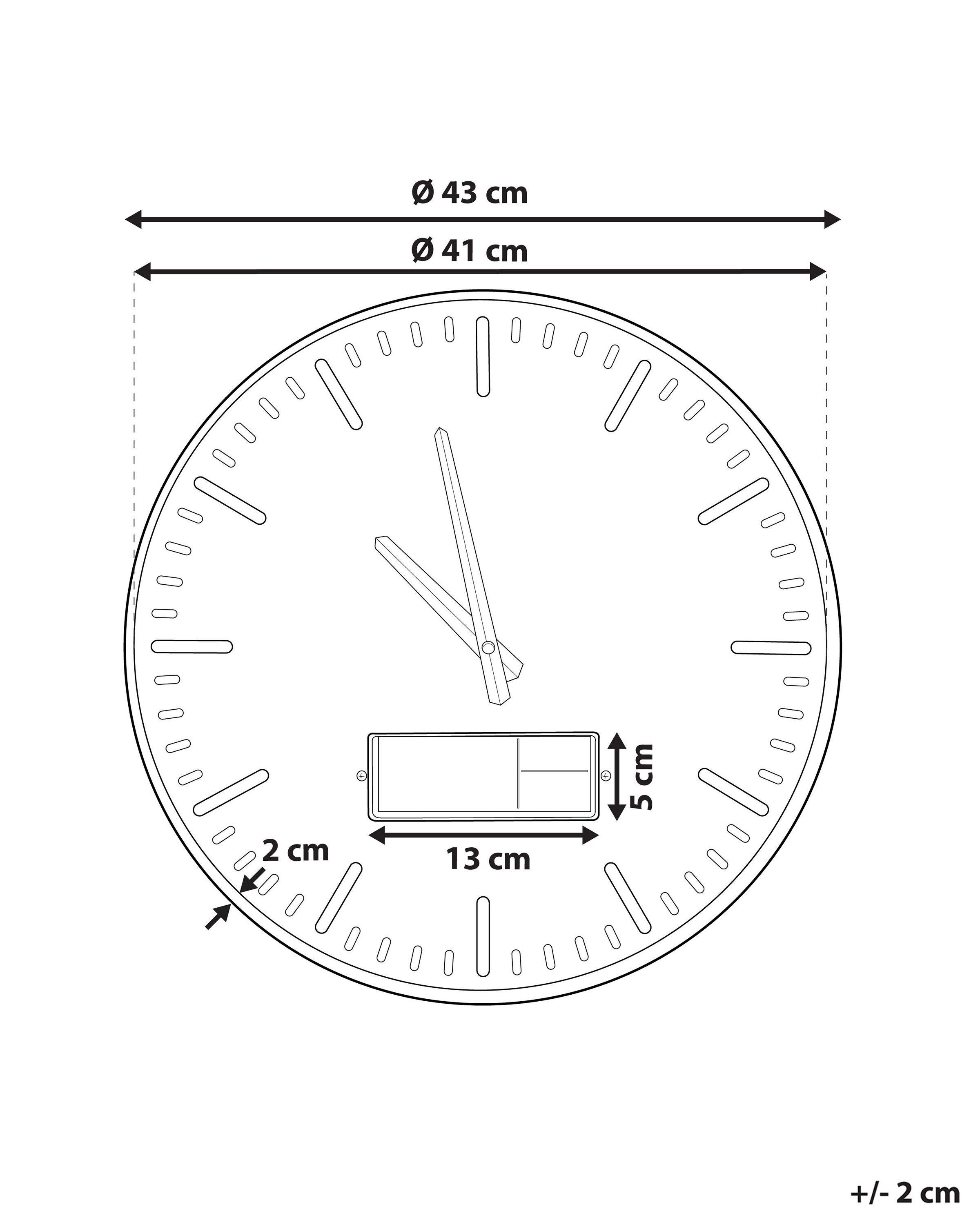 Beliani Wanduhr aus MDF-Platte Retro BRUGG  