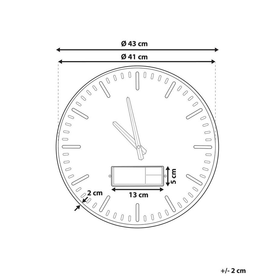 Beliani Wanduhr aus MDF-Platte Retro BRUGG  