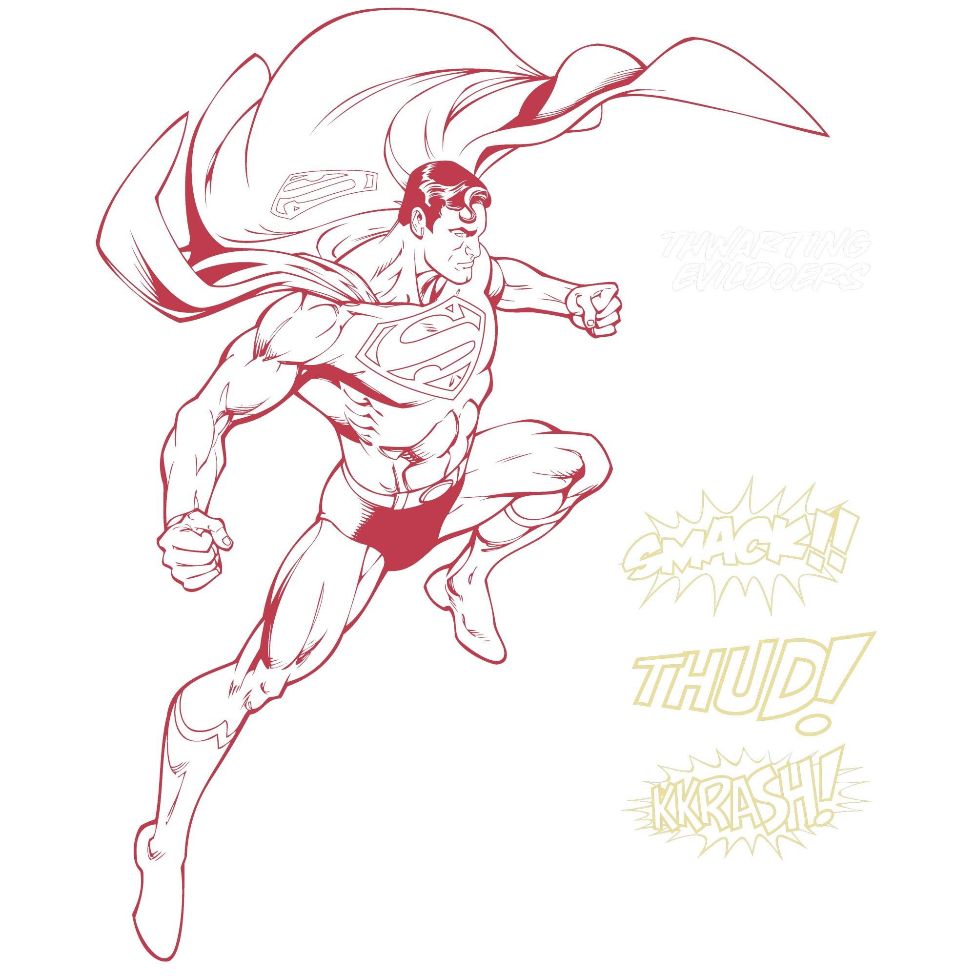 SUPERMAN Exclamation Sweatshirt Coupe Décontractée  