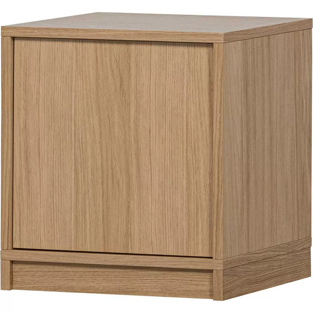 WOOOD Sideboard "Modulair mit Eichenfurnier und Druckmechanismus B 40 x T 40 x H 44 cm" Tragkraft 15 kg pro Einlegeboden, kompakte Ausführung